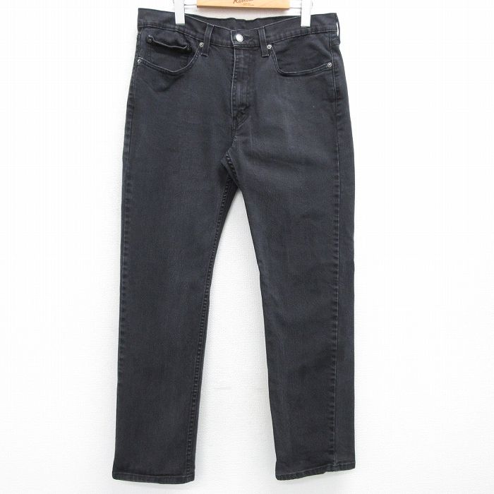 W36★古着 リーバイス Levis 514 ジーンズ メンズ 黒 ブラック デニム 25may09 中古 ボトムス ジーパン Gパン ロング パンツ