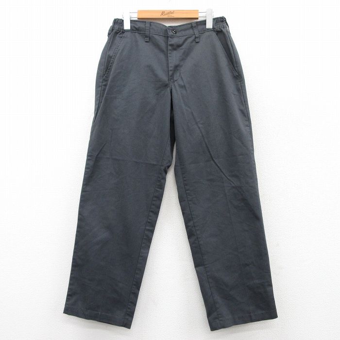 W31★古着 レッドキャップ ワーク パンツ メンズ 濃グレー 25may10 中古 ボトムス ロング