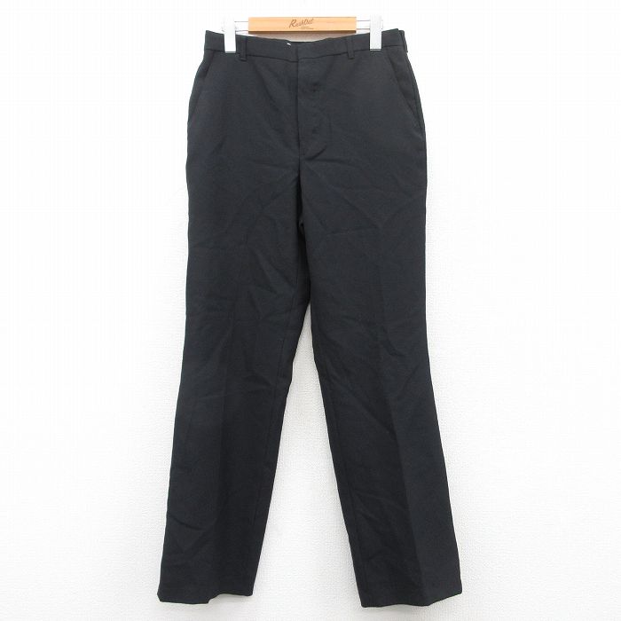 W30★古着 タウンクラフト スラックス パンツ メンズ 90年代 90s USA製 黒 ブラック 25may10 中古 ボトムス ロング