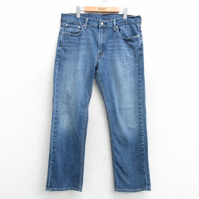 W36★古着 リーバイス Levis 559 ジーンズ メンズ ヒゲ 紺 ネイビー デニム 25may10 中古 ボトムス ジーパン Gパン ロング パンツ