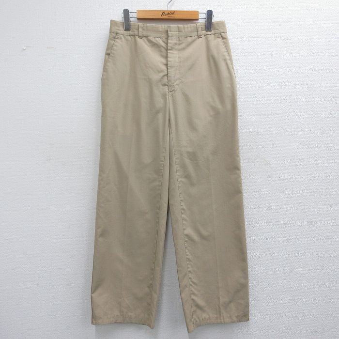 W30★古着 パンツ メンズ 80年代 80s タロン ベージュ カーキ 25may10 中古 ボトムス ロング