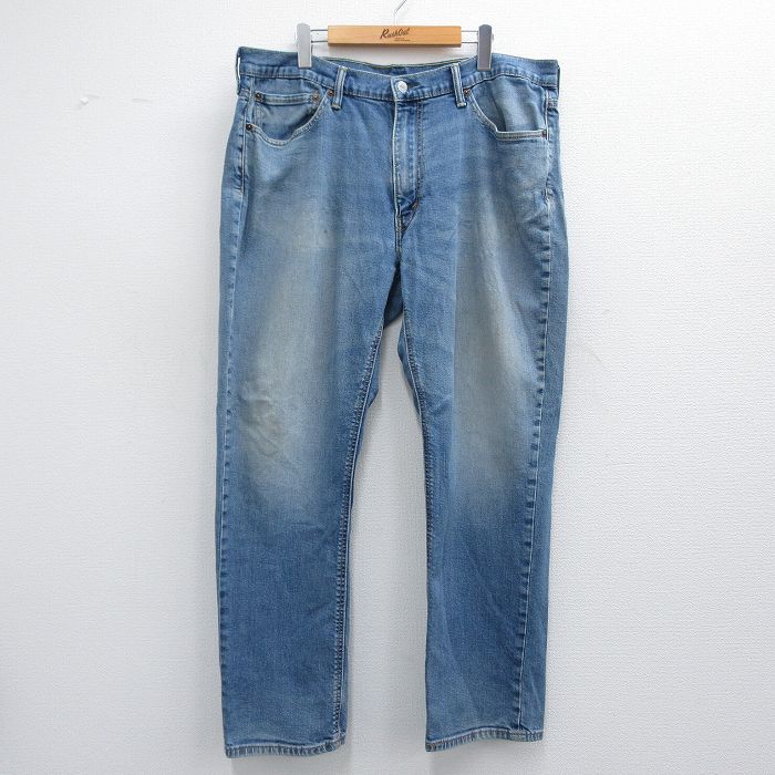 W40★古着 リーバイス Levis 541 ジーンズ メンズ ヒゲ 大きいサイズ 紺 ネイビー デニム 25may10 中古 ボトムス ジーパン Gパン ロング パンツ