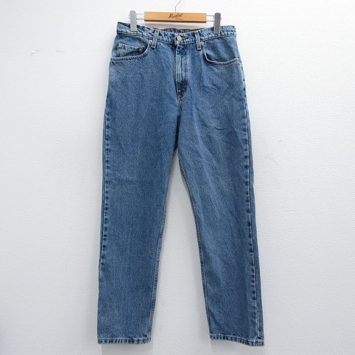 W31★古着 ラルフローレン Ralph Lauren ポロジーンズ ブランド ジーンズ メンズ コットン 紺 ネイビー デニム 25may10 中古 ボトムス ジーパン Gパン ロング パンツ