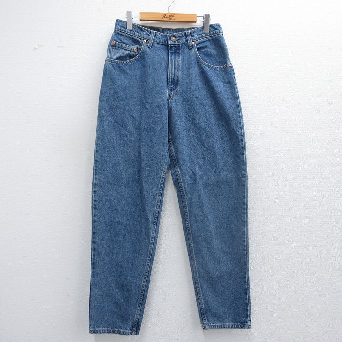 W32★古着 リーバイス Levis 560 ジーンズ メンズ 90年代 90s テーパード コットン USA製 紺 ネイビー デニム 【spe】 25may12 中古 ボトムス ジーパン Gパン ロング パンツ
