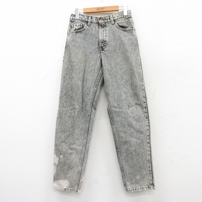 【50%OFF】W29★古着 リーバイス Levis ジーンズ メンズ 90年代 90s コットン USA製 グレー系 デニム 【spe】 25may13 中古 ボトムス ジーパン Gパン ロング パンツ