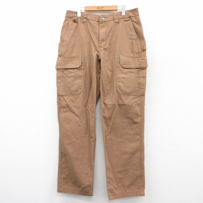 W36★古着 DULUTH ペインター カーゴ パンツ メンズ ダック地 コットン 濃ベージュ カーキ 25may13 中古 ボトムス ロング