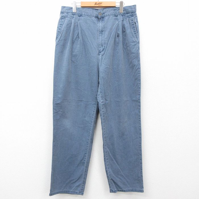 W35★古着 ドッカーズ パンツ メンズ 90年代 90s コットン 紺 ネイビー 25may14 中古 ボトムス ロング