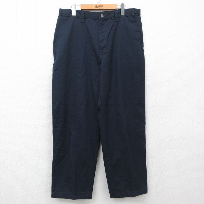 W36★古着 ディッキーズ Dickies ワーク パンツ メンズ 紺 ネイビー 25may14 中古 ボトムス ロング
