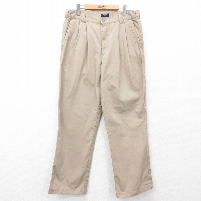 【50%OFF】W35★古着 ドッカーズ パンツ メンズ コットン ベージュ カーキ 25may14 中古 ボトムス ロング