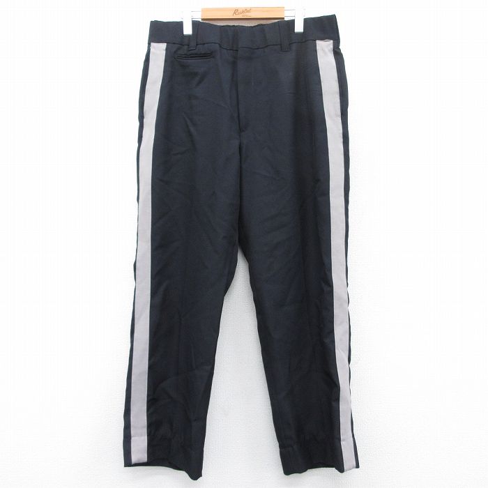 W36★古着 スラックス パンツ メンズ 90年代 90s USA製 黒他 ブラック 25may15 中古 ボトムス ロング