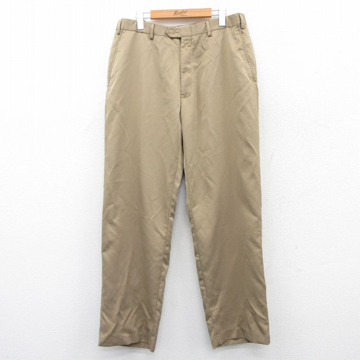W34★古着 JOS A BANK パンツ メンズ ベージュ カーキ 【spe】 25may15 中古 ボトムス ロング