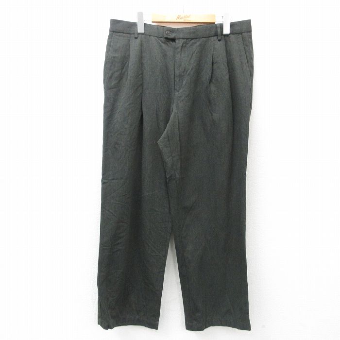 W36★古着 ドッカーズ スラックス パンツ メンズ 00年代 00s 濃グレー 霜降り 25may15 中古 ボトムス ロング