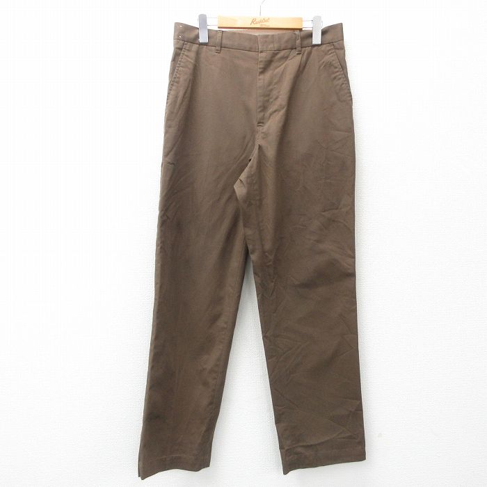 【50%OFF】W32★古着 パンツ メンズ 茶 ブラウン 25may15 中古 ボトムス ロング