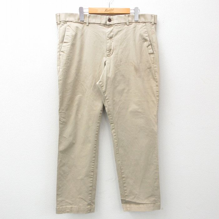 【50%OFF】W39★古着 ギャップ GAP パンツ メンズ 大きいサイズ ベージュ カーキ 25may15 中古 ボトムス ロング