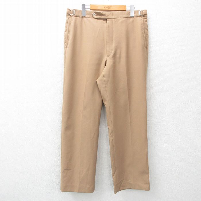 【50%OFF】W40★古着 スラックス パンツ メンズ 80年代 80s 大きいサイズ USA製 タロン ベージュ カーキ 25may17 中古 ボトムス ロング