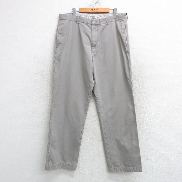 W36★古着 ジェイクルー J.CREW パンツ メンズ コットン 薄グレー 25may17 中古 ボトムス ロング