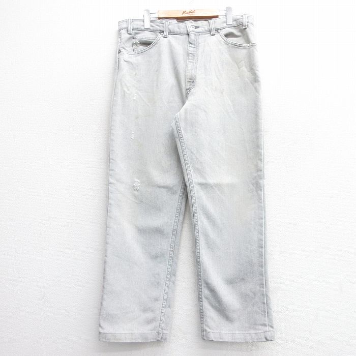 【20%OFF】W36★古着 リーバイス Levis 540 ジーンズ メンズ 90年代 90s コットン USA製 グレー系 デニム 25may17 中古 ボトムス ジーパン Gパン ロング パンツ
