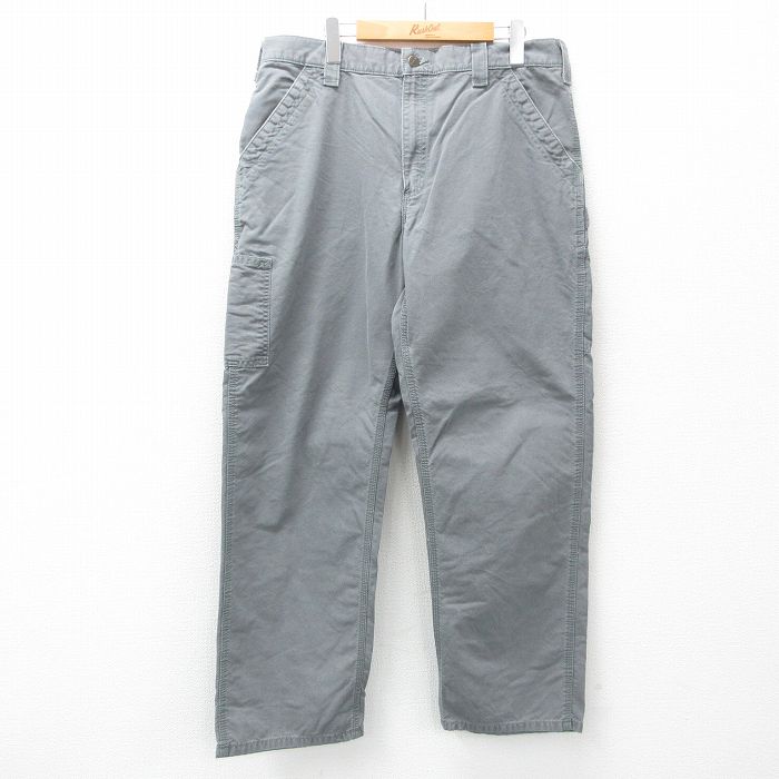 W36★古着 カーハート Carhartt ペインター パンツ メンズ コットン グレー 25may20 中古 ボトムス ロング
