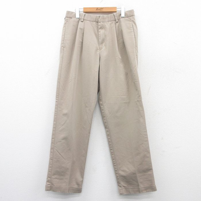 【50%OFF】W33★古着 ドッカーズ パンツ メンズ ベージュ カーキ 25may20 中古 ボトムス ロング