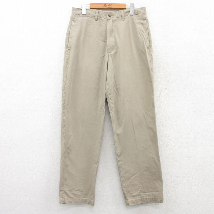 【50%OFF】W32★古着 ドッカーズ パンツ メンズ 90年代 90s コットン ベージュ カーキ 25may20 中古 ボトムス ロング