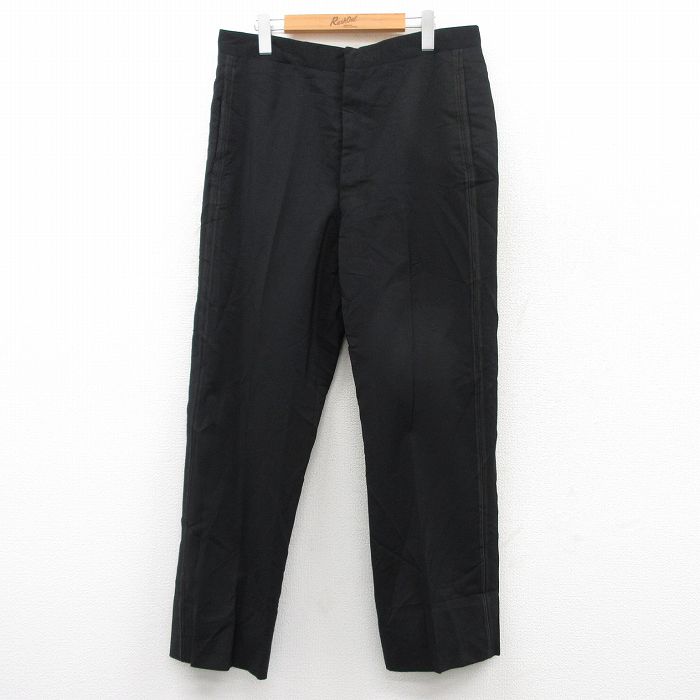 【50%OFF】W35★古着 パンツ メンズ 70年代 70s タロン 黒 ブラック 25may20 中古 ボトムス ロング