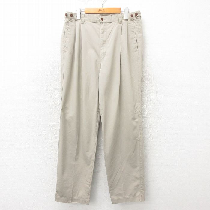 【50%OFF】W34★古着 ドッカーズ パンツ メンズ 90年代 90s コットン ベージュ カーキ 【spe】 25may20 中古 ボトムス ロング