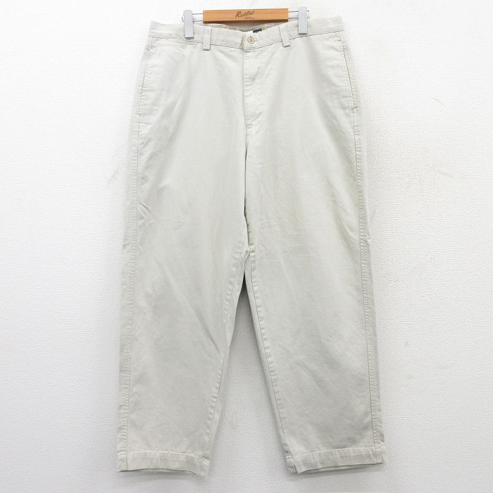 【50%OFF】W36★古着 ギャップ GAP パンツ メンズ 00年代 00s コットン 薄ベージュ カーキ 25may21 中古 ボトムス ロング
