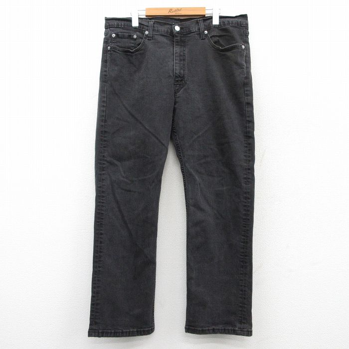 W40★古着 リーバイス Levis 514 ジーンズ メンズ 大きいサイズ 黒 ブラック デニム 25may21 中古 ボトムス ジーパン Gパン ロング パンツ