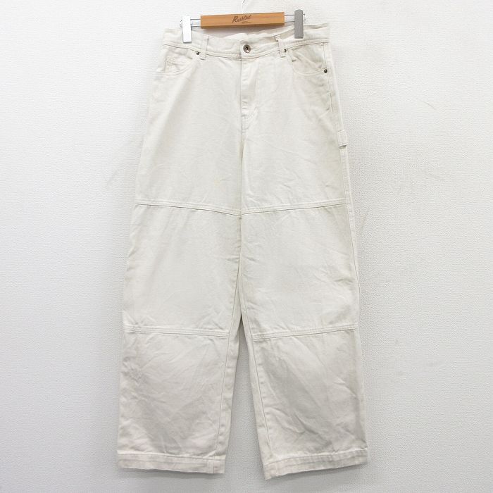 W31★古着 no boundaries ペインター パンツ メンズ ダック地 コットン 生成り 【spe】 25may21 中古 ボトムス ロング