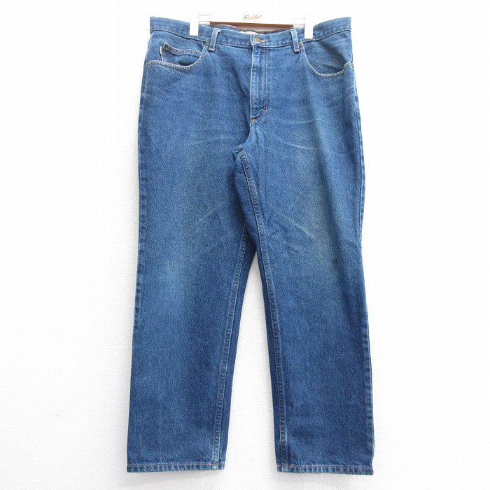 【50%OFF】W38★古着 エルエルビーン LLBEAN ジーンズ メンズ 00年代 00s ヒゲ コットン 紺 ネイビー デニム 25may21 中古 ボトムス ジーパン Gパン ロング パンツ