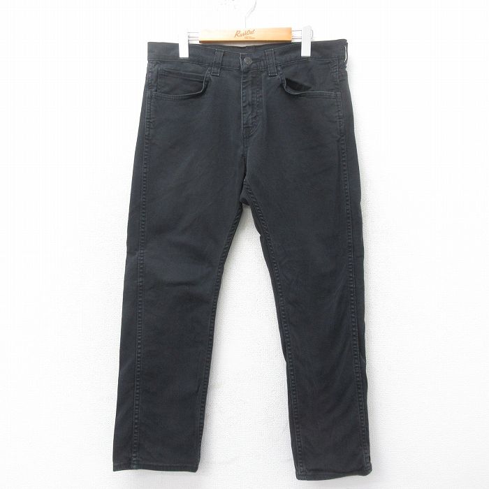 W34★古着 リーバイス Levis 513 ジーンズ メンズ 黒 ブラック デニム 25may22 中古 ボトムス ジーパン Gパン ロング パンツ