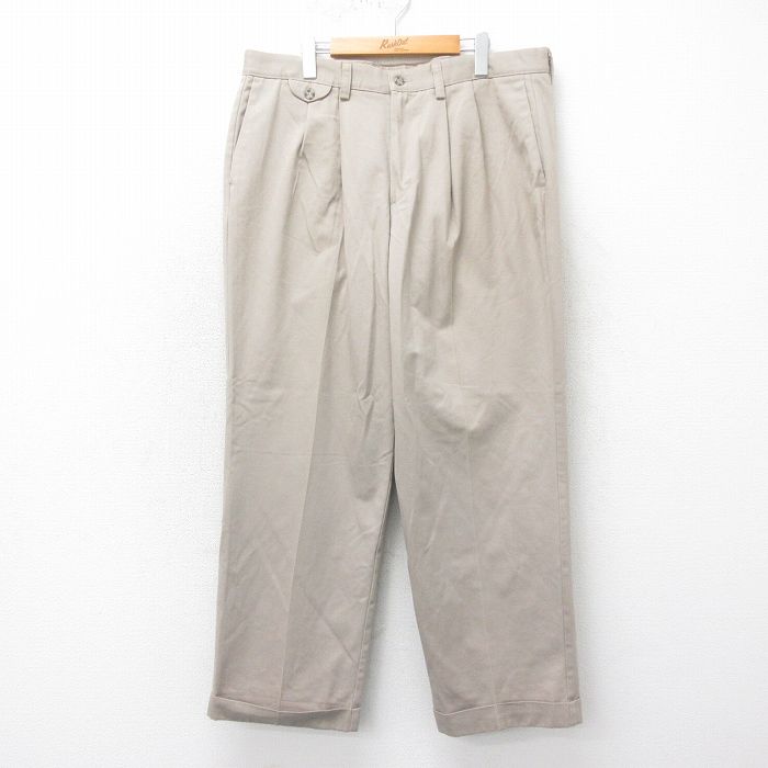 W38★古着 ドッカーズ パンツ メンズ コットン ベージュ カーキ 25may22 中古 ボトムス ロング