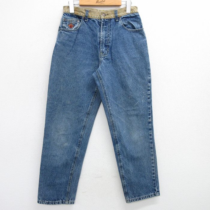 W29★古着 ビューグルボーイ ジーンズ メンズ テーパード コットン 紺 ネイビー デニム 【spe】 25may23 中古 ボトムス ジーパン Gパン ロング パンツ