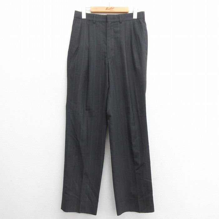 W31★古着 タウンクラフト スラックス パンツ メンズ 90年代 90s USA製 濃グレー 25may26 中古 ボトムス ロング