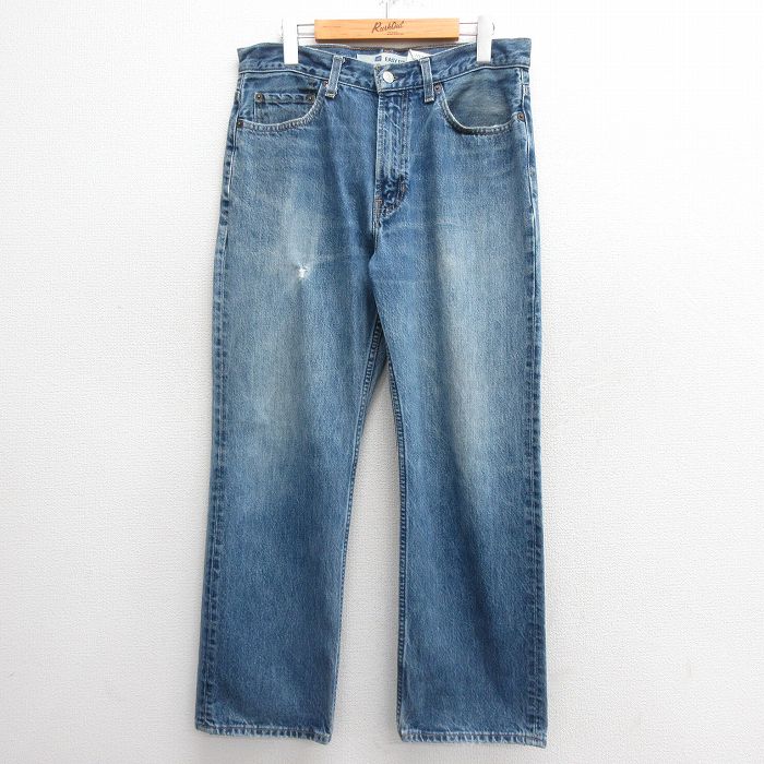 【50%OFF】W32★古着 ギャップ GAP ジーンズ メンズ ヒゲ コットン 紺 ネイビー デニム 25may26 中古 ボトムス ジーパン Gパン ロング パンツ