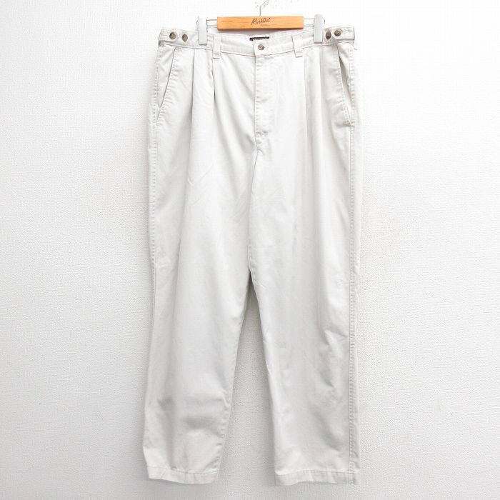 W38★古着 ドッカーズ パンツ メンズ 90年代 90s コットン USA製 薄ベージュ カーキ 25may26 中古 ボトムス ロング