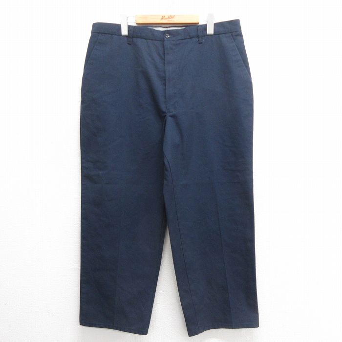 W38★古着 レッドキャップ ワーク パンツ メンズ 00年代 00s 紺 ネイビー 25may27 中古 ボトムス ロング