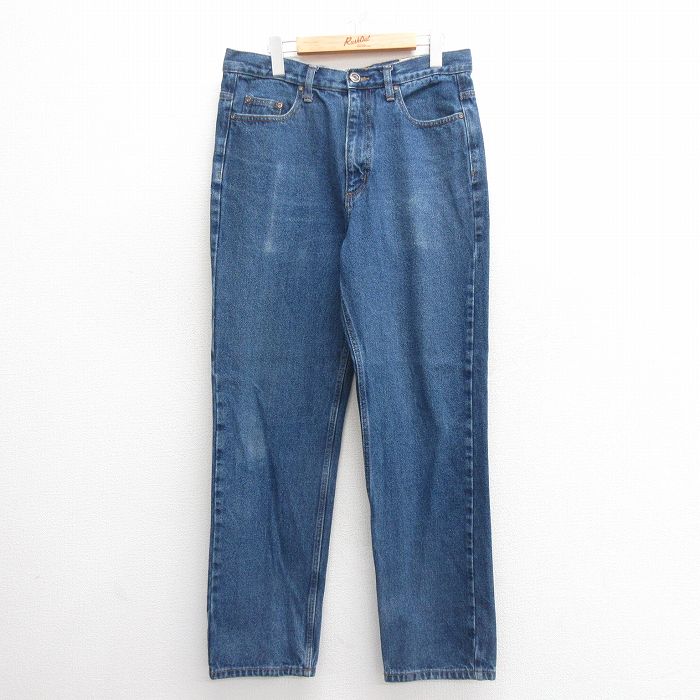 W33★古着 レッドヘッド ジーンズ メンズ コットン 濃紺 ネイビー デニム 25may27 中古 ボトムス ジーパン Gパン ロング パンツ