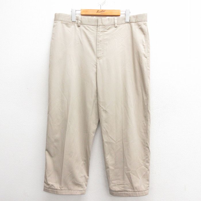 【50%OFF】W37★古着 エルエルビーン LLBEAN パンツ メンズ コットン ベージュ カーキ 25may27 中古 ボトムス ロング