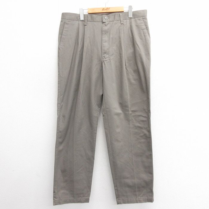 W39★古着 リー Lee パンツ メンズ コットン ベージュ カーキ 25may27 中古 ボトムス ロング