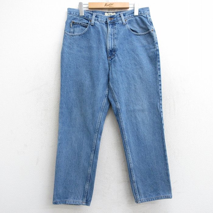 【20%OFF】W32★古着 エルエルビーン LLBEAN ジーンズ メンズ 00年代 00s コットン 紺 ネイビー デニム 25may28 中古 ボトムス ジーパン Gパン ロング パンツ