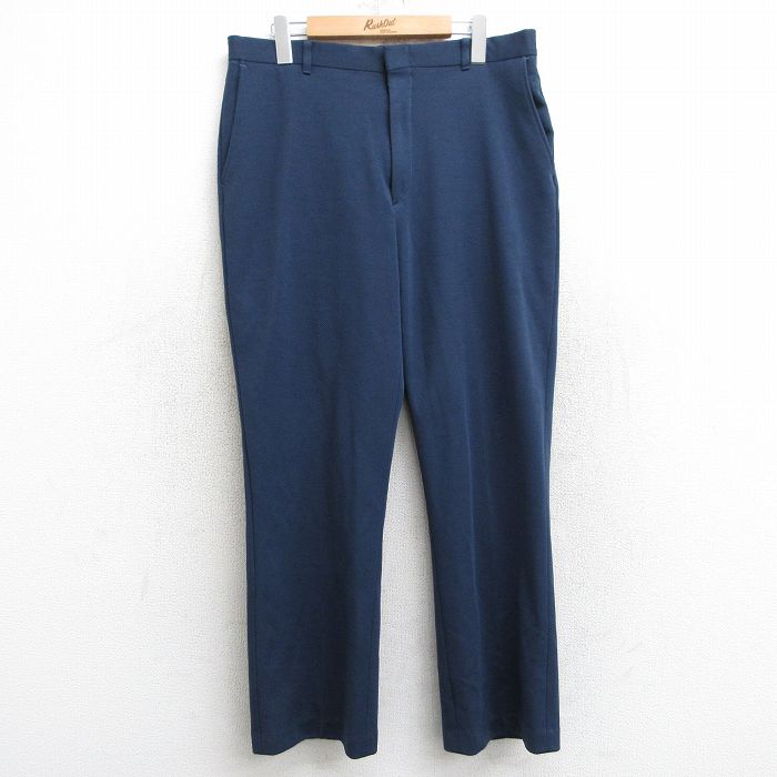 【50%OFF】W34★古着 スラックス パンツ メンズ 80年代 80s USA製 タロン 紺 ネイビー 25may28 中古 ボトムス ロング
