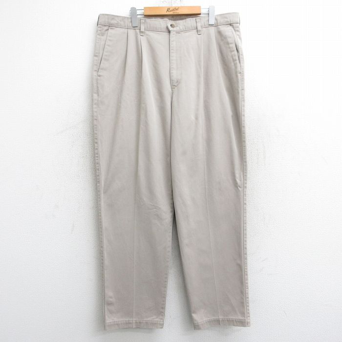 W40★古着 ドッカーズ チノ パンツ チノパン メンズ 90年代 90s 大きいサイズ コットン USA製 ベージュ カーキ 【spe】 25may28 中古 ボトムス ロング