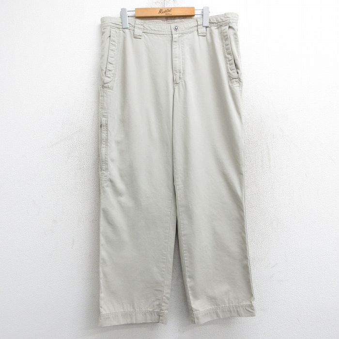 W36★古着 コロンビア COLUMBIA パンツ メンズ 00年代 00s オムニシールド ダック地 コットン 薄ベージュ カーキ 25may28 中古 ボトムス ロング