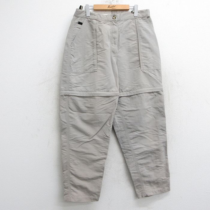 W36★古着 ノースフェイス THE NORTH FACE ナイロン バイカー パンツ メンズ 薄ベージュ カーキ 25may28 中古 ボトムス ロング