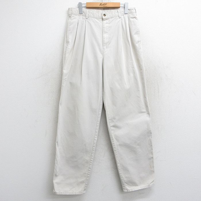 W33★古着 ドッカーズ パンツ メンズ 00年代 00s コットン 生成り 25may28 中古 ボトムス ロング