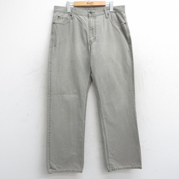 【50%OFF】W36★古着 ドッカーズ パンツ メンズ コットン ベージュ系 カーキ 25may28 中古 ボトムス ロング