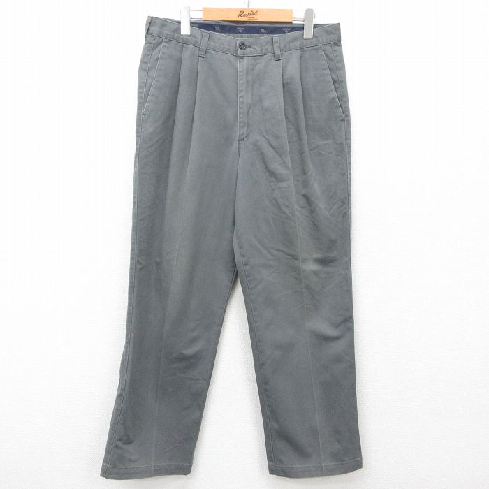 W34★古着 ドッカーズ パンツ メンズ 00年代 00s コットン USA製 グレー 25may30 中古 ボトムス ロング