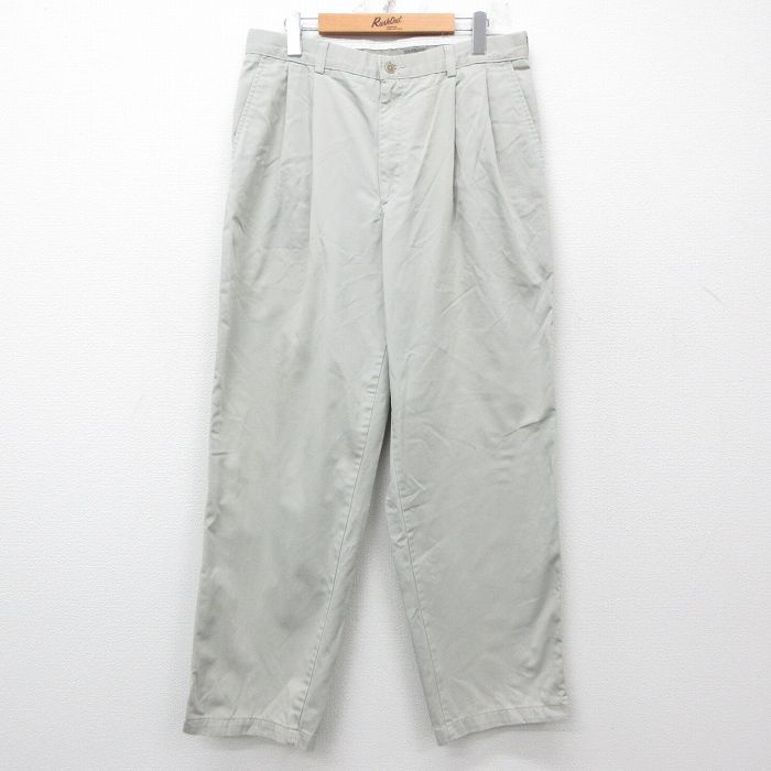 【50%OFF】W33★古着 パンツ メンズ 80年代 80s コットン タロン 薄グレー 【spe】 25may31 中古 ボトムス ロング