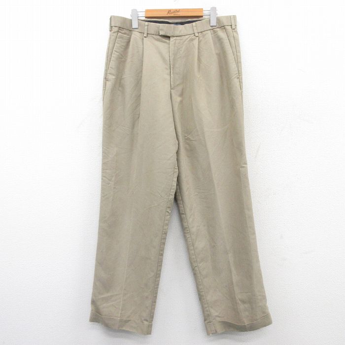 【50%OFF】W34★古着 ドッカーズ パンツ メンズ ベージュ カーキ 25may31 中古 ボトムス ロング